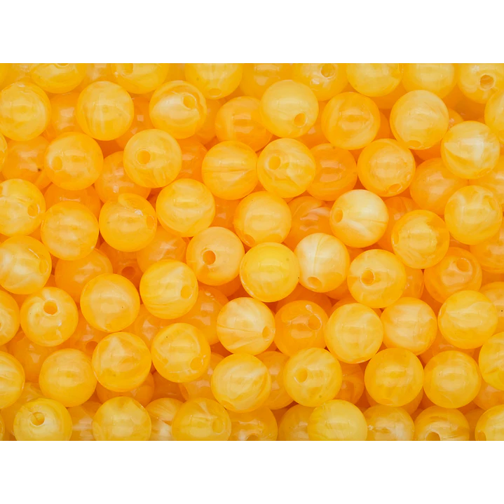 ACRILICO AGATA AMARILLO IMITACION # 8MM POR 50 GRAMOS (200 UNIDADES APROXIMADAMENTE) 1