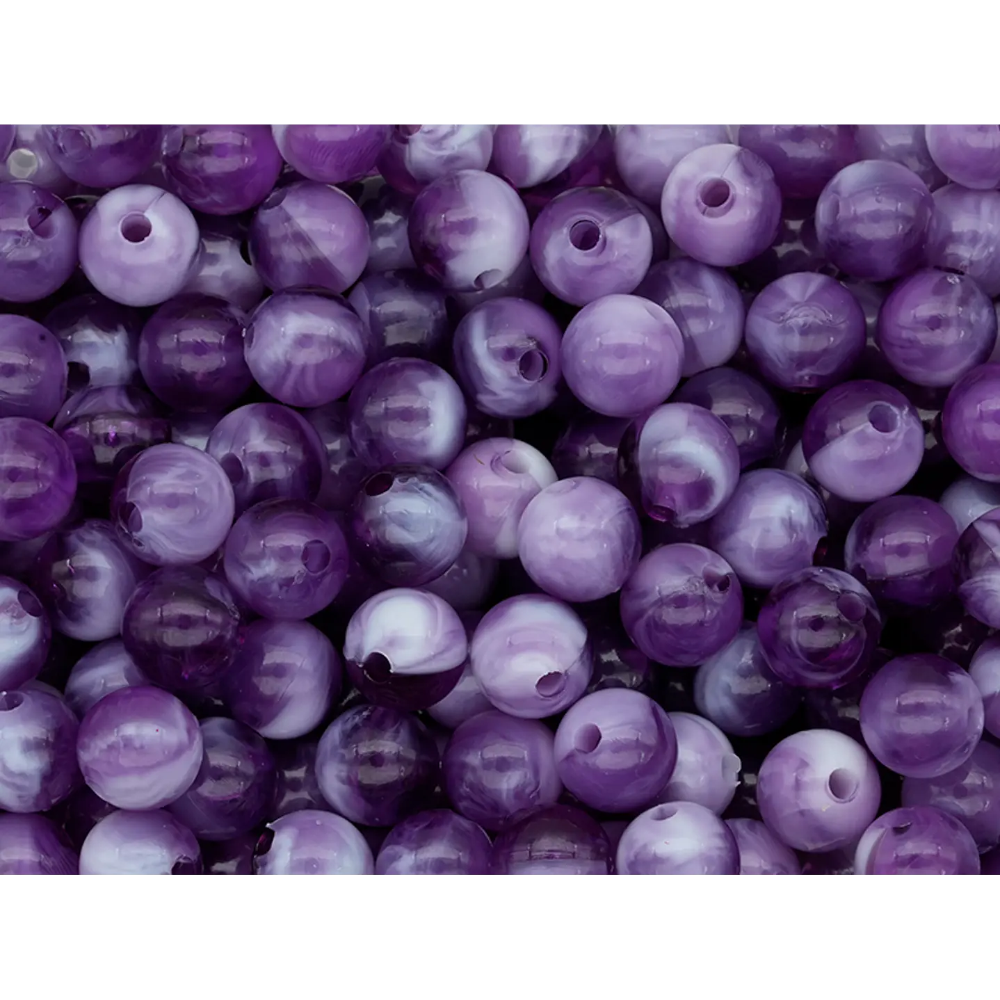 ACRILICO AGATA MORADO IMITACION # 8MM POR 50 GRAMOS (200 UNIDADES APROXIMADAMENTE) 1