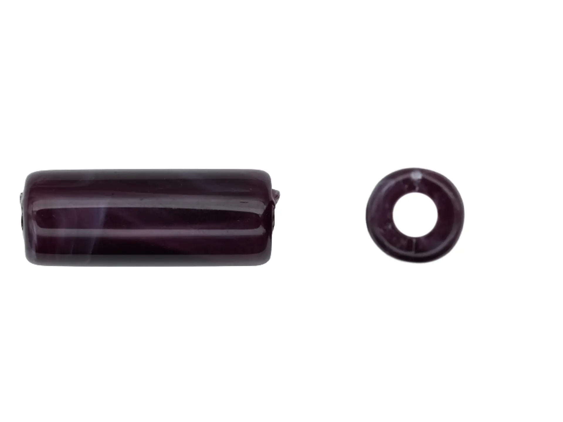 ACRILICO AGATA TUBO IMITACION AGATA MORADA # 17*7MM POR 25 GRAMOS (40 UNIDADES APROXIMADAMENTE) 1