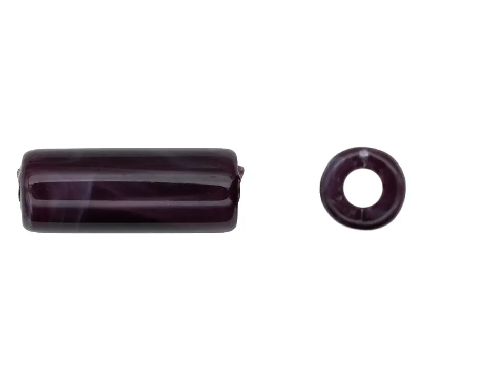 ACRILICO AGATA TUBO IMITACION AGATA MORADA # 17*7MM POR 25 GRAMOS (40 UNIDADES APROXIMADAMENTE) 1