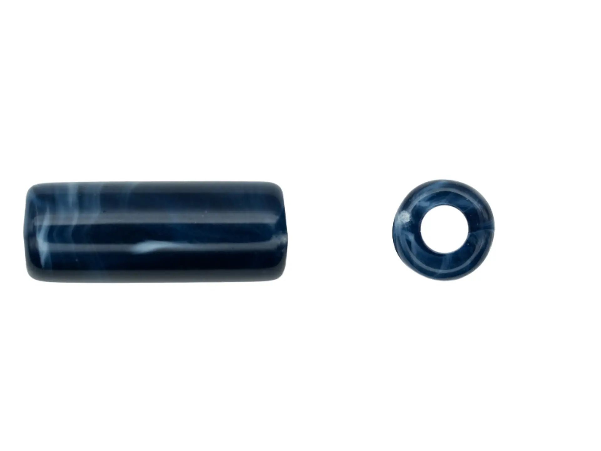 ACRILICO AGATA TUBO IMITACION AGATA AZUL REY  # 17*7MM POR 25 GRAMOS (40 UNIDADES APROXIMADAMENTE) 1
