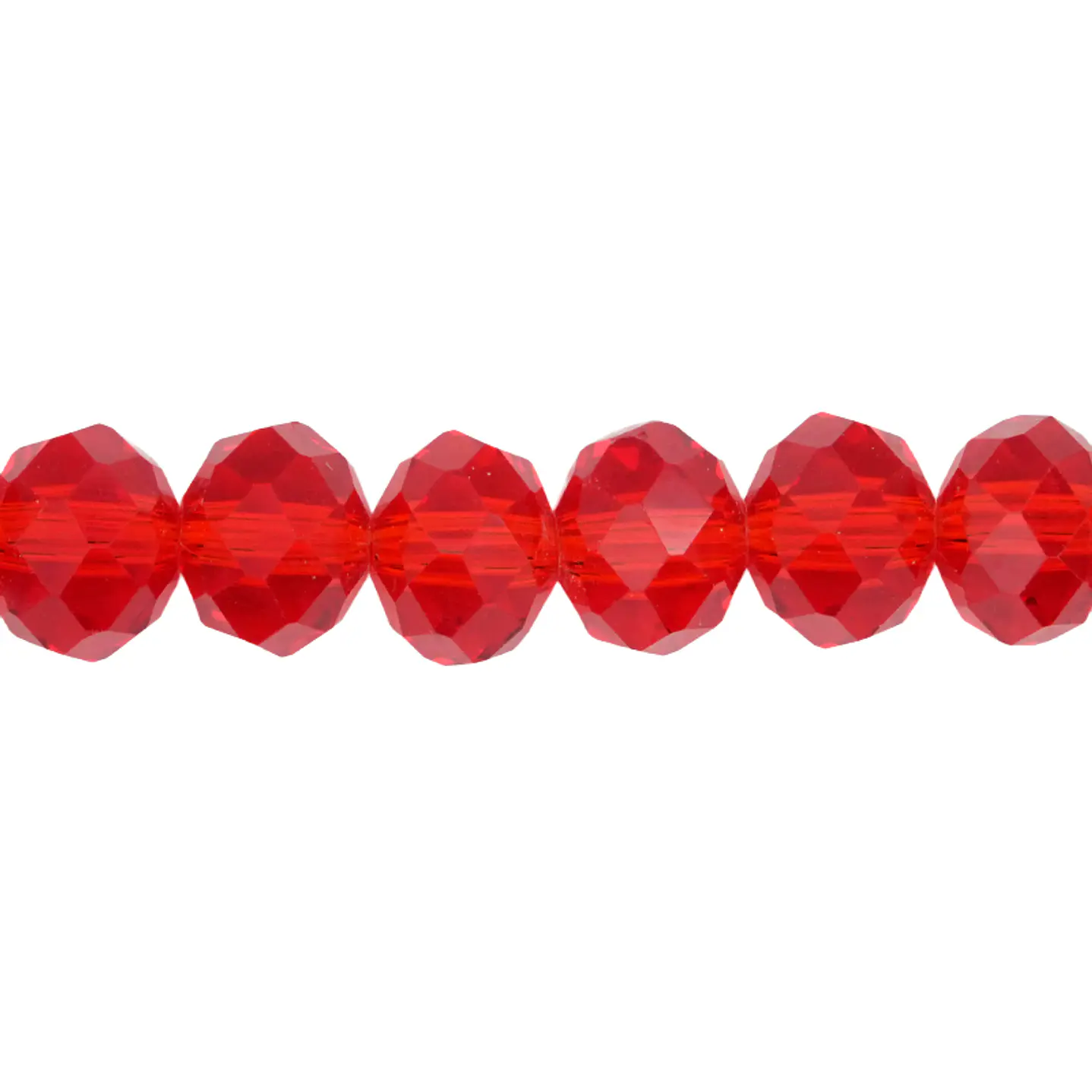 CRISTAL MURANO ROJO TRANSPARENTE # 8MM 1