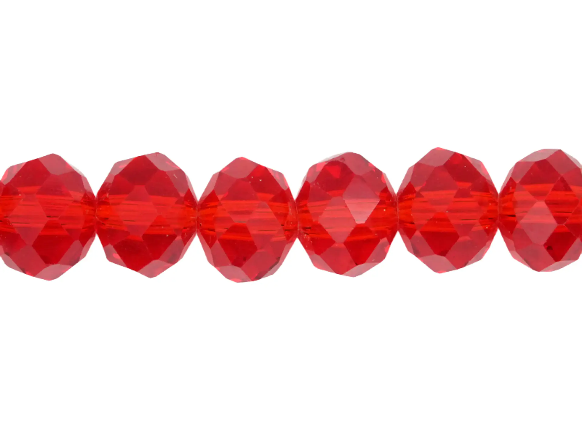 CRISTAL MURANO ROJO TRANSPARENTE # 8MM 1