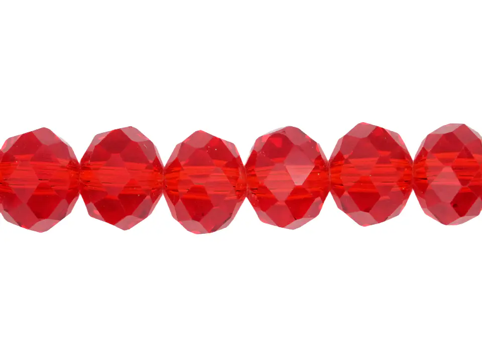 CRISTAL MURANO ROJO TRANSPARENTE # 8MM 1