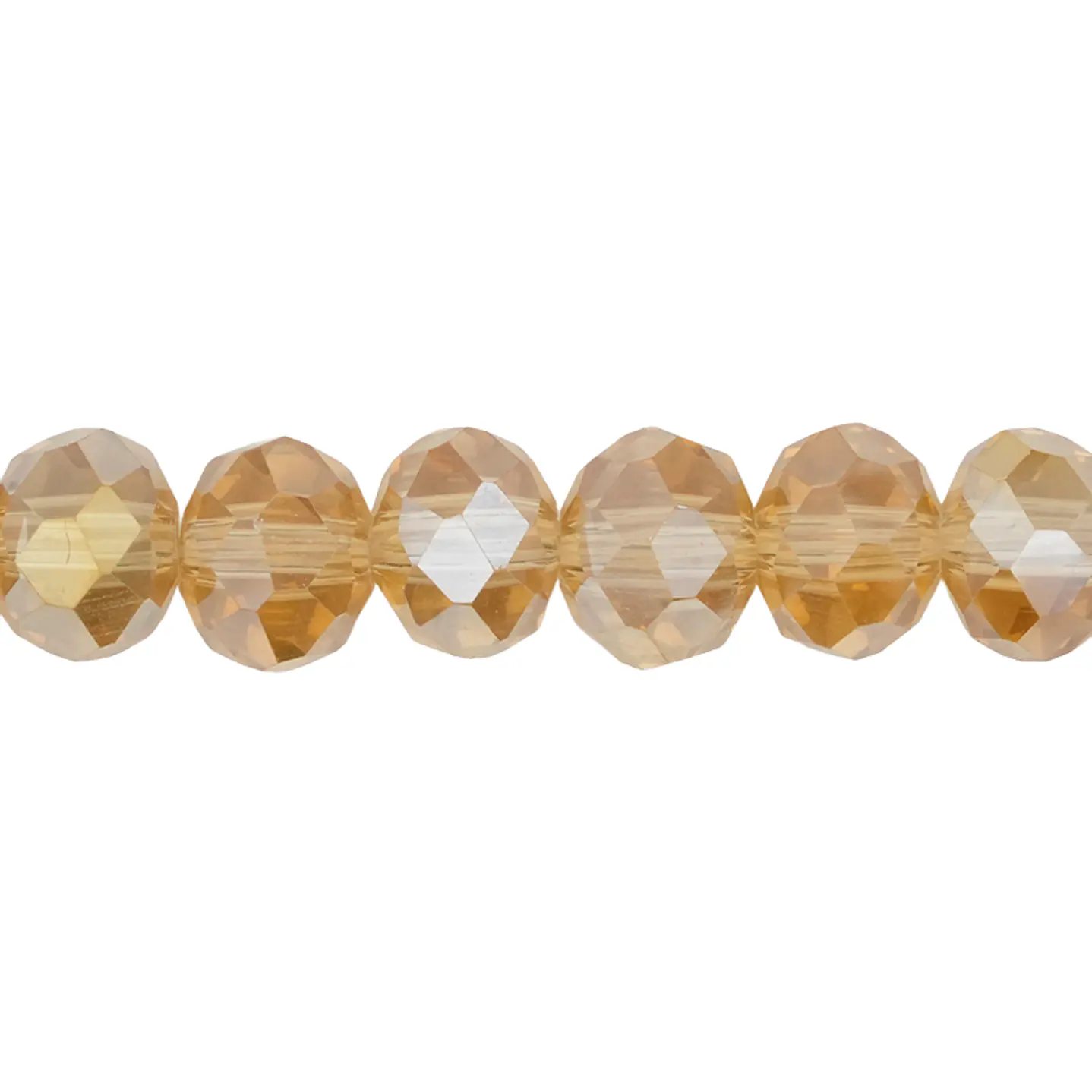 CRISTAL MURANO CAFE MIEL TRANSPARENTE AB # 8MM 1