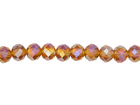 CRISTAL MURANO CAFE MIEL TRANSPARENTE AB # 6MM
