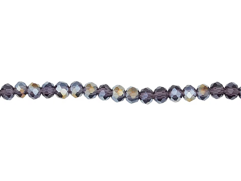 CRISTAL MURANO # 4MM MORADO AB VISO DORADO TRANSPARENTE