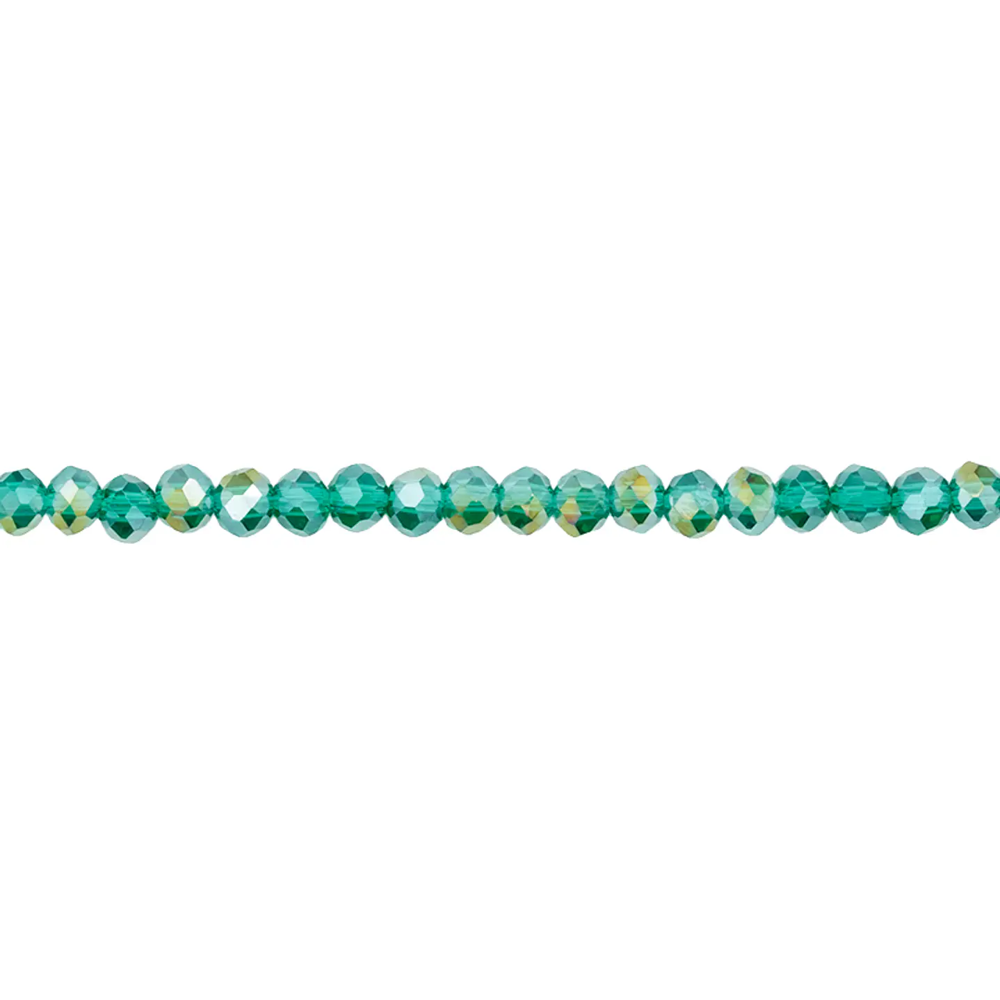 MURANO GLASS # 4MM EMERALD GREEN AB TRANS X 146 UNIT APPROX 1