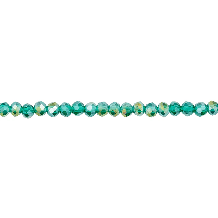 MURANO GLASS # 4MM EMERALD GREEN AB TRANS X 146 UNIT APPROX 1