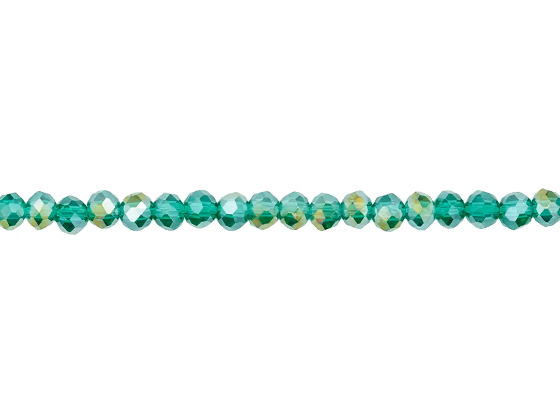MURANO GLASS # 4MM EMERALD GREEN AB TRANS X 146 UNIT APPROX 1