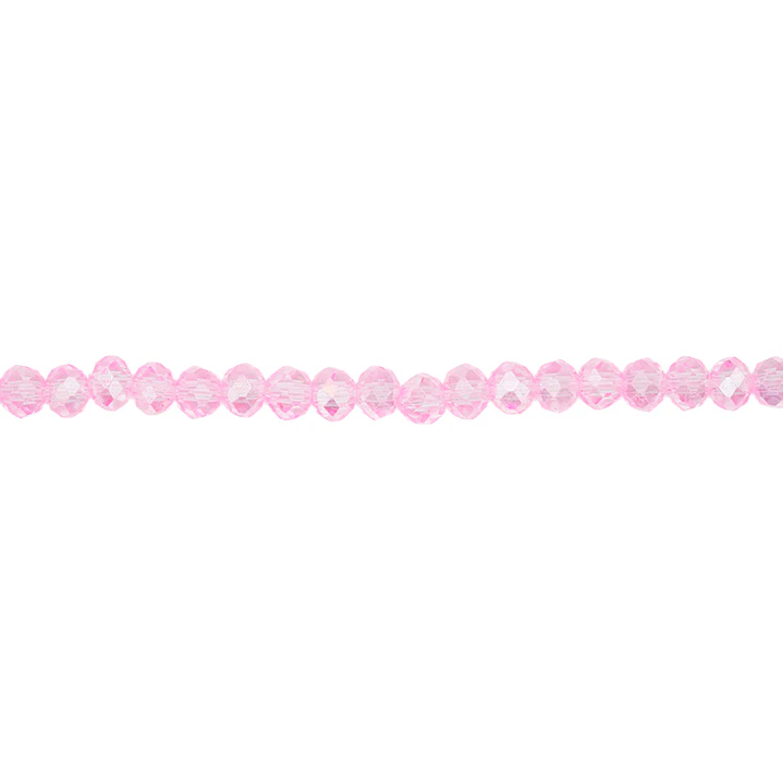 CRISTAL MURANO ROSADO FUERTE TRANSPARENTE AB # 4MM 1