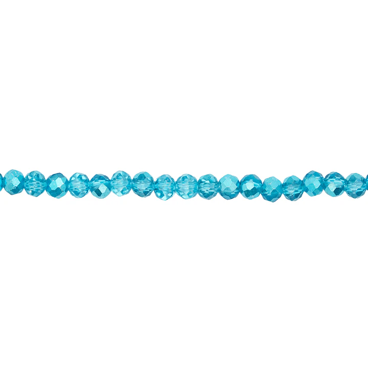 CRISTAL MURANO AZUL CIELO METALIZADO # 4MM POR 146 UNIDADES APROXIMADAMENTE 1