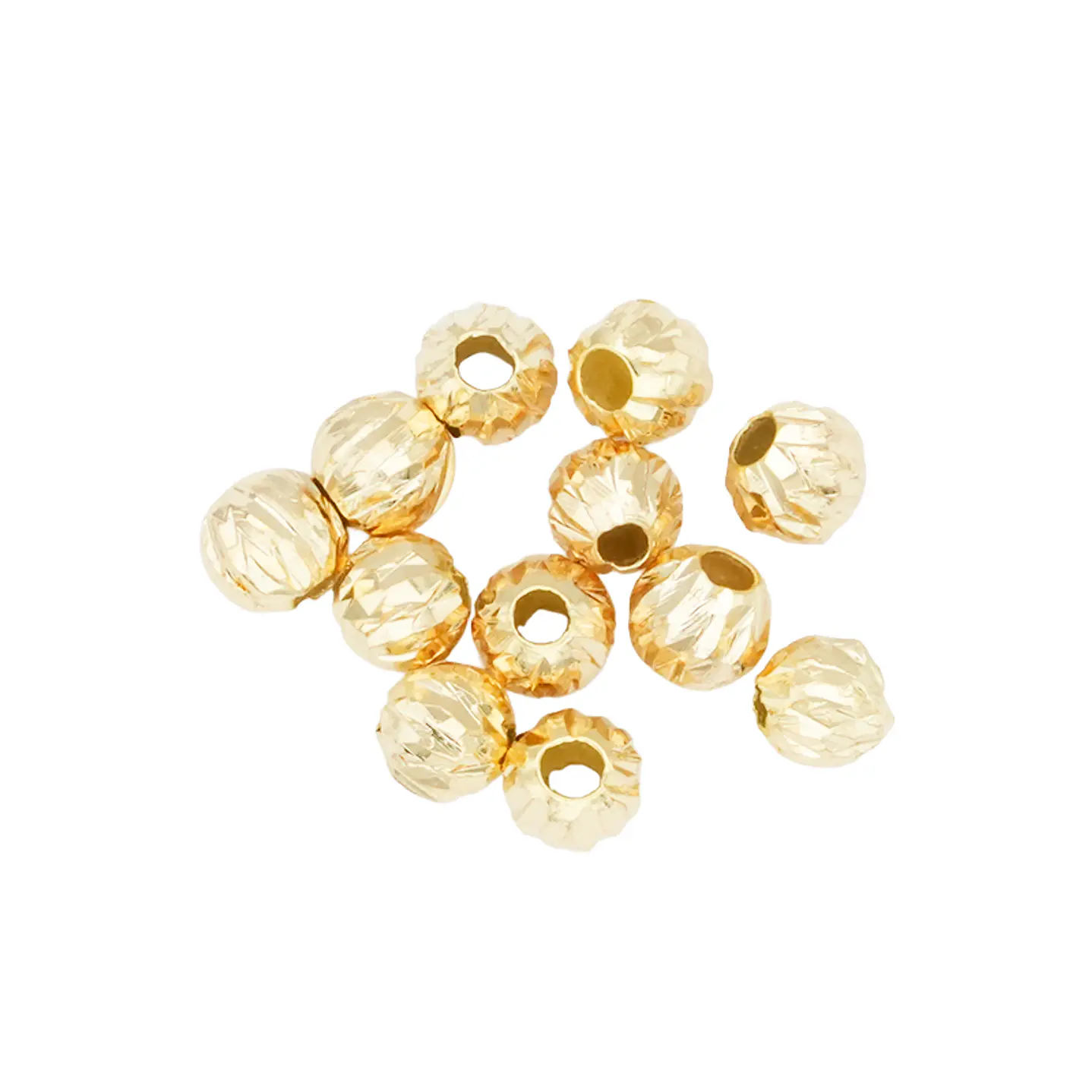 ORO LAMINADO DORADO DIAMANTADO BALIN 4MM POR UNIDAD 1