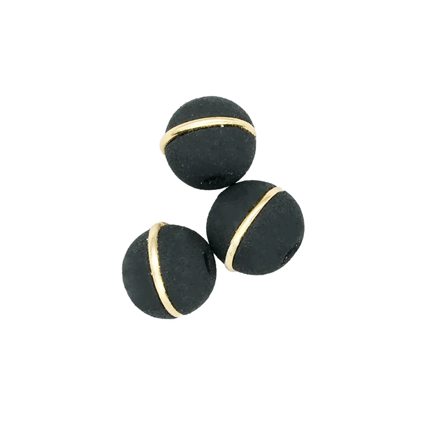 NEOPRENO NEGRO UNA ARGOLLA DORADA 8MM 1