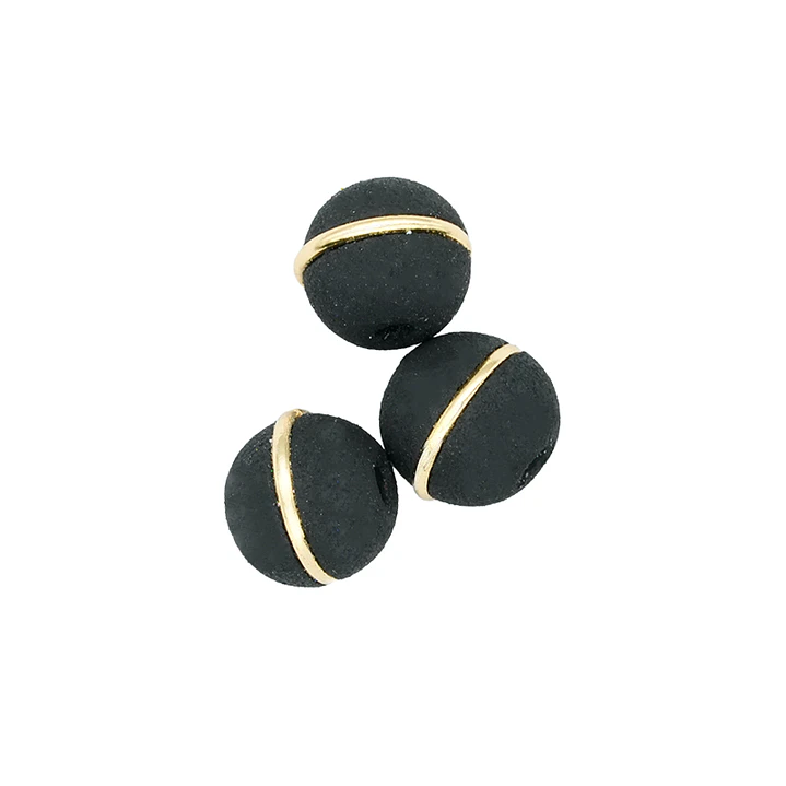 NEOPRENO NEGRO UNA ARGOLLA DORADA 8MM 1