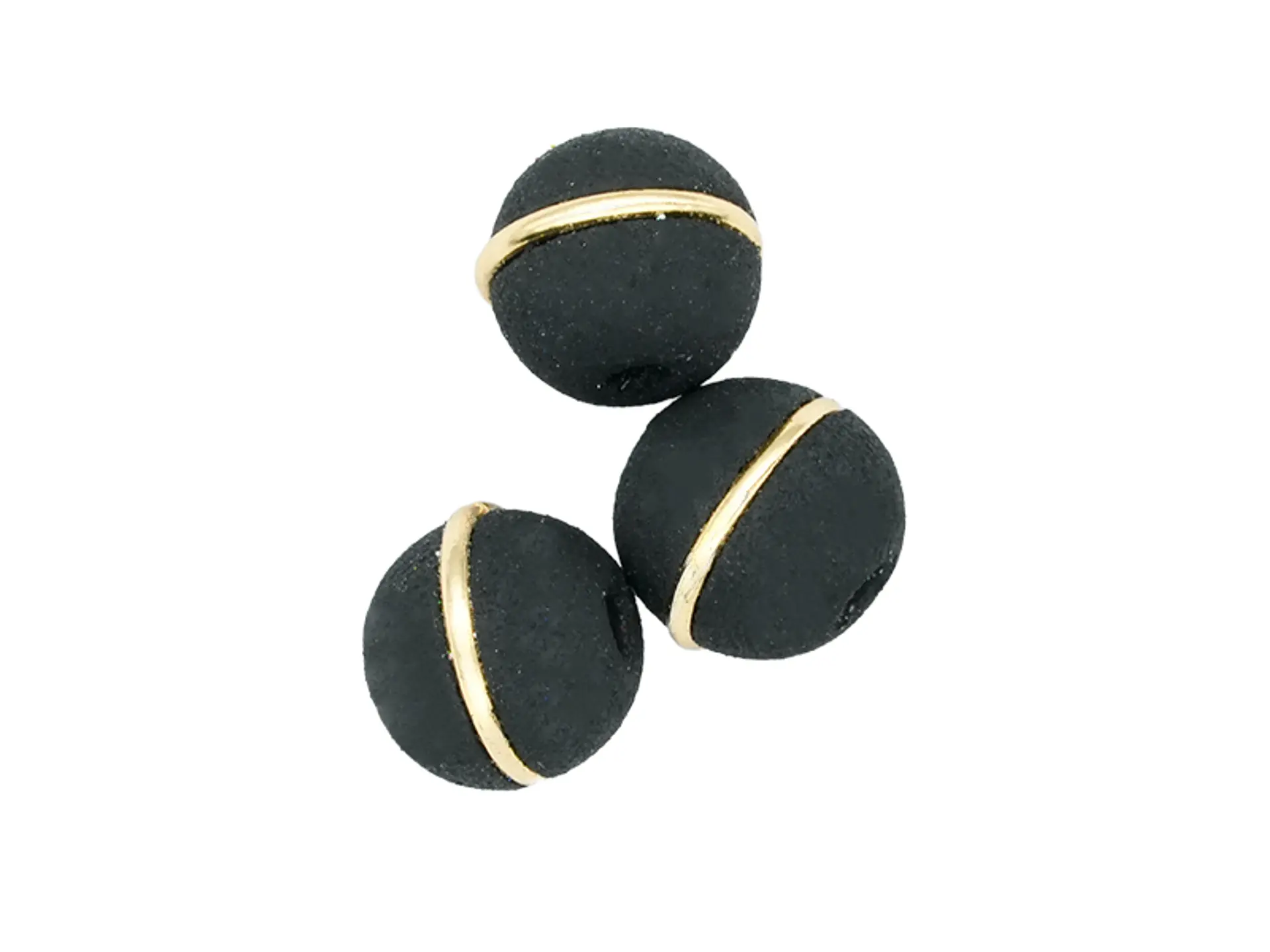 NEOPRENO NEGRO UNA ARGOLLA DORADA 8MM 1