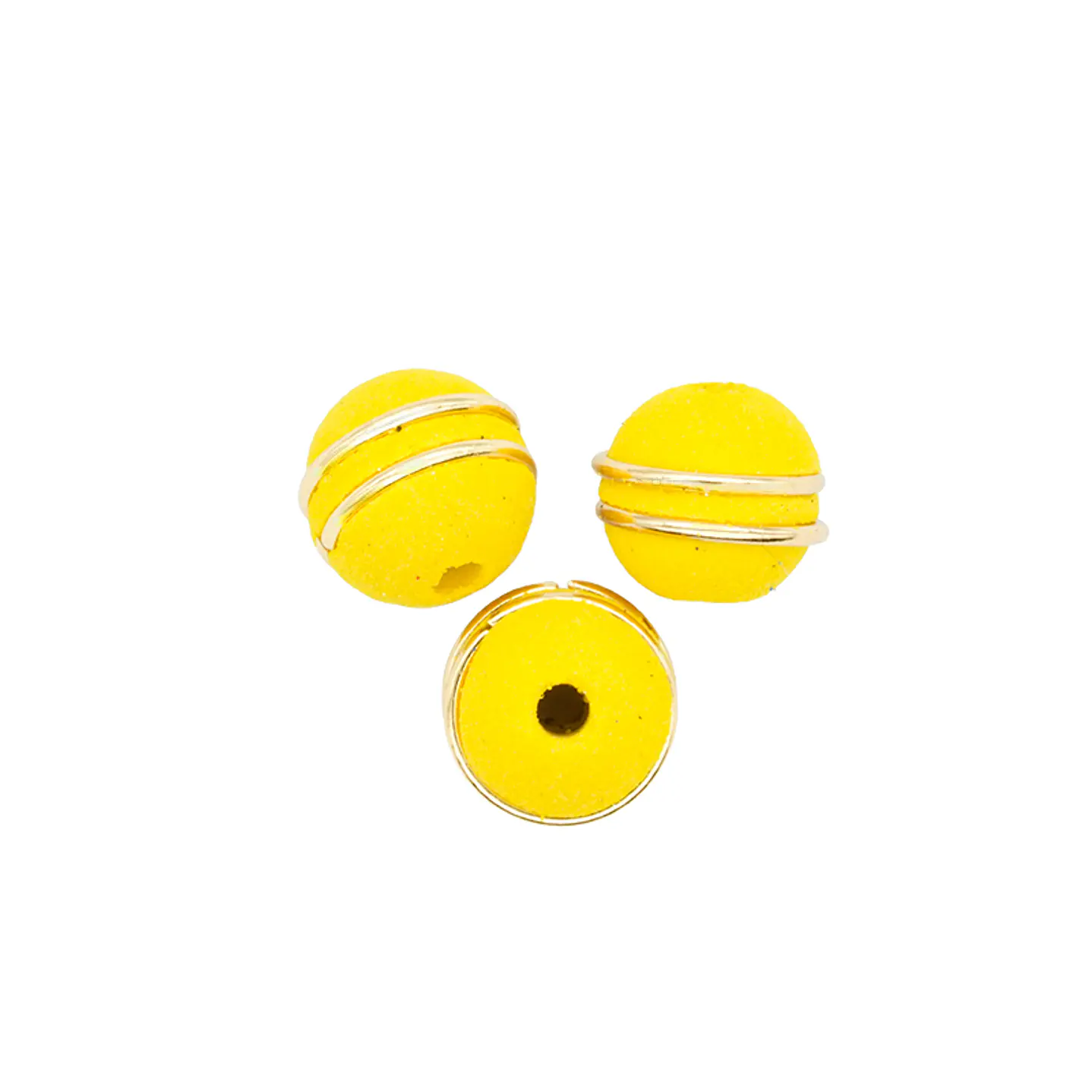 NEOPRENO AMARILLO DOS ARGOLLAS DORADAS # 8MM 1