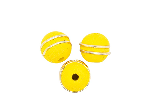 NEOPRENO AMARILLO DOS ARGOLLAS DORADAS # 8MM