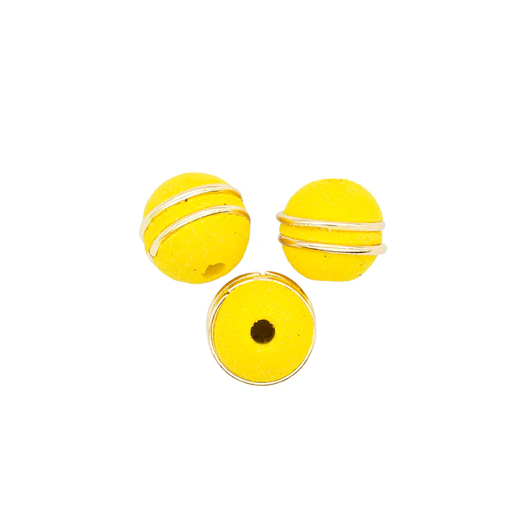 NEOPRENO AMARILLO DOS ARGOLLAS DORADAS # 8MM 1