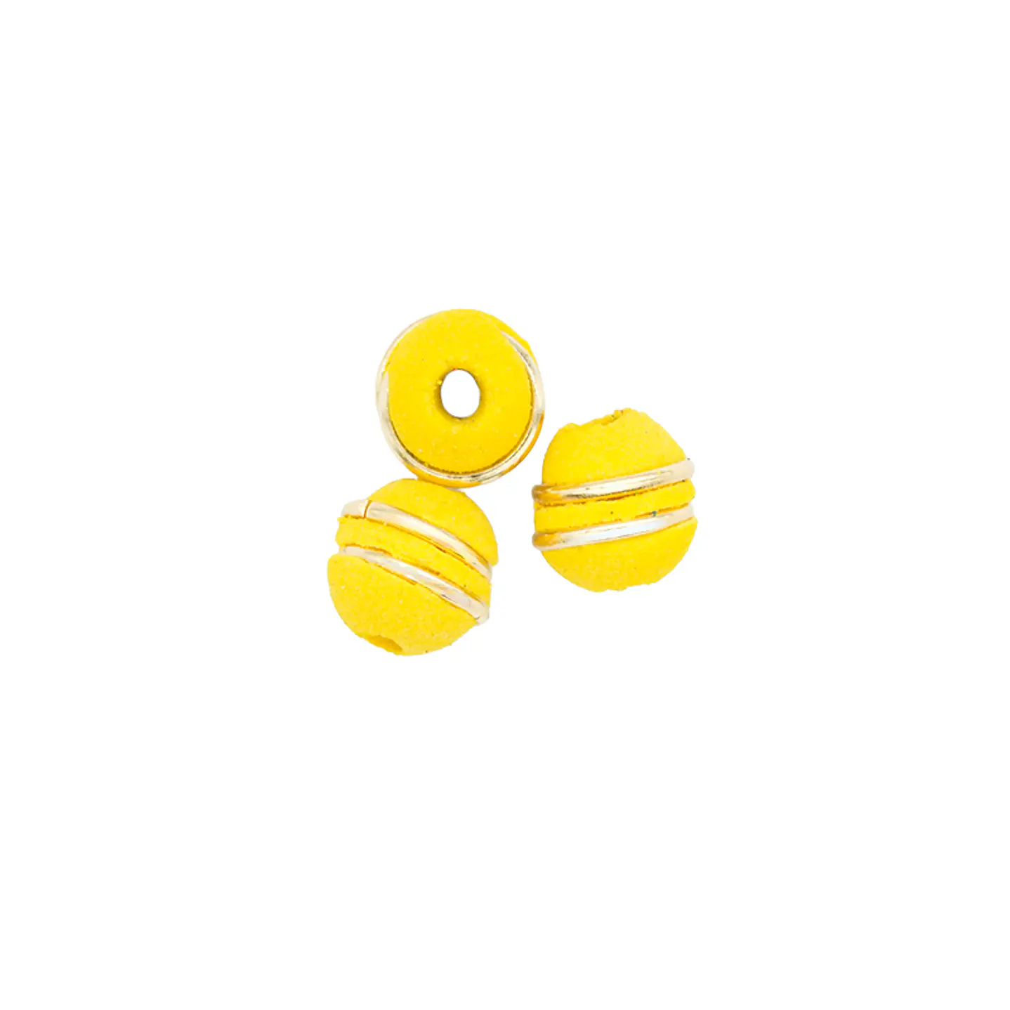 NEOPRENO AMARILLO DOS ARGOLLAS DORADAS # 6MM 1