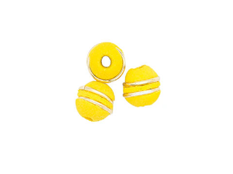 NEOPRENO AMARILLO DOS ARGOLLAS DORADAS # 6MM