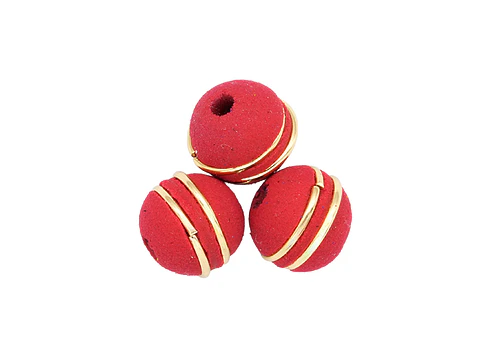 NEOPRENO ROJO DOS ARGOLLAS DORADAS #8MM