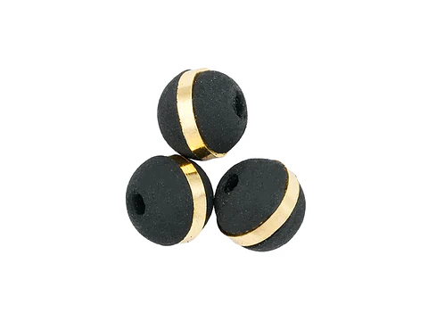 NEOPRENO NEGRO UNA BANDA DORADA #8MM