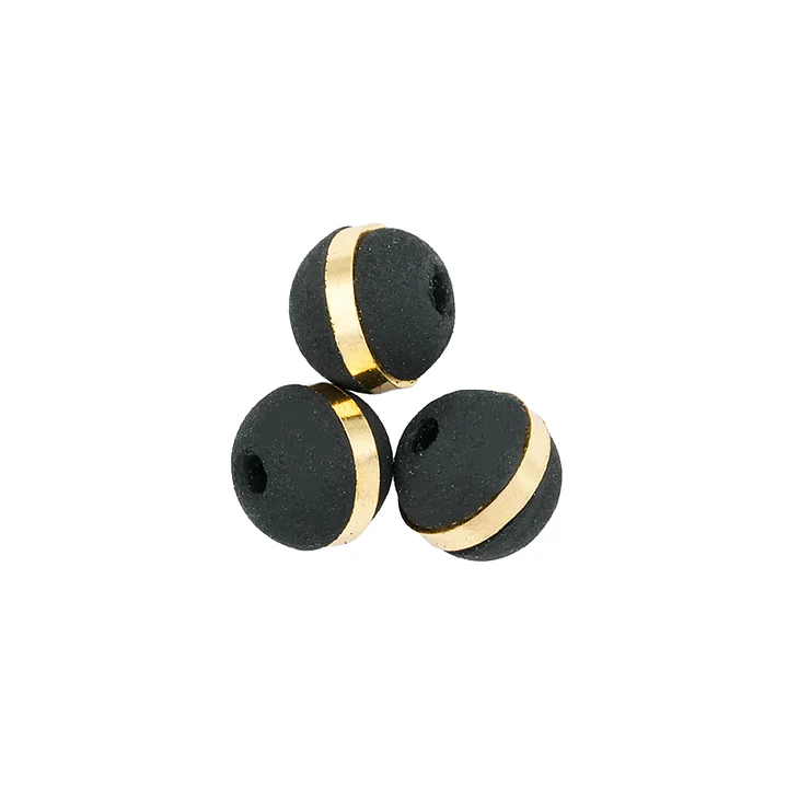 NEOPRENO NEGRO UNA BANDA DORADA #8MM 1