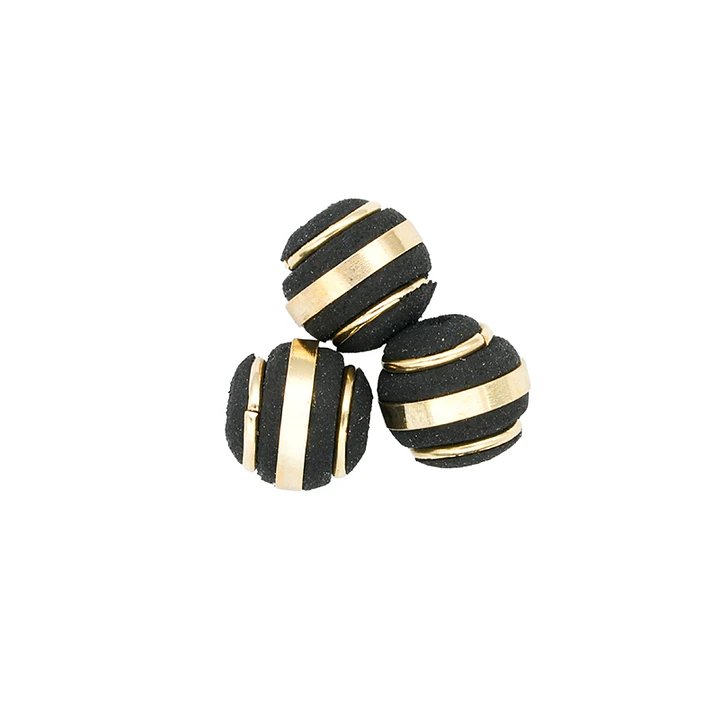 NEOPRENO NEGRO UNA BANDA DORADA 2 ARGOLLAS #8MM 1