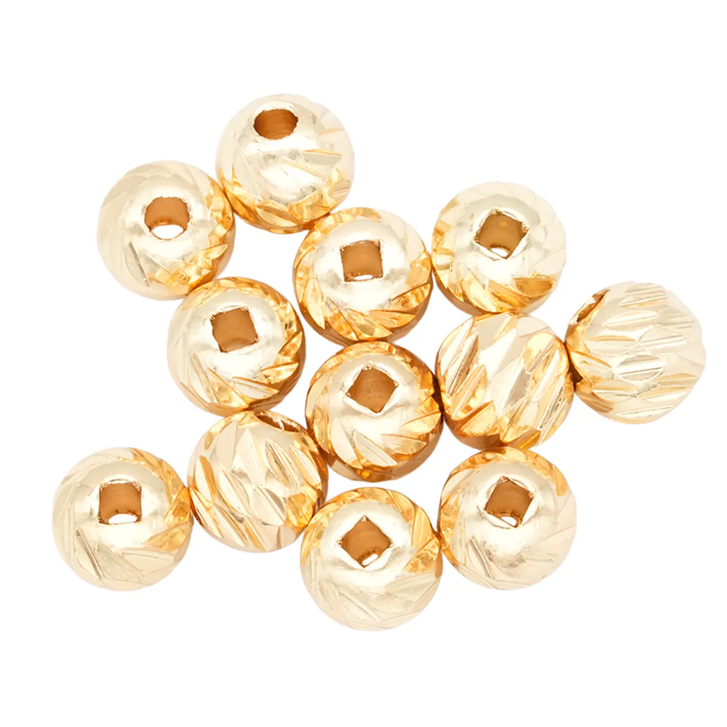 ORO LAMINADO DORADO DIAMANTADO BALIN 8MM 1