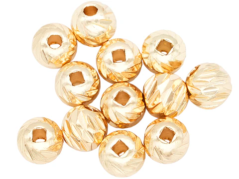 ORO LAMINADO DORADO DIAMANTADO BALIN 8MM