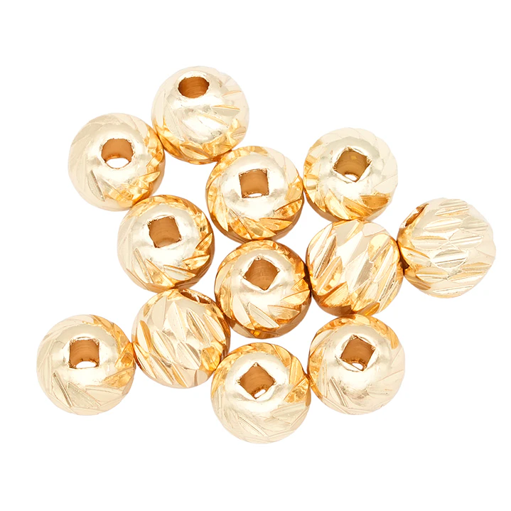 ORO LAMINADO DORADO DIAMANTADO BALIN 8MM 1