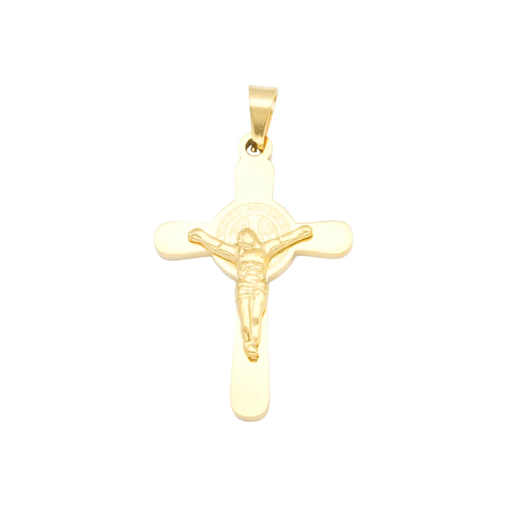 ACERO DORADO CRISTO 30*20MM 1