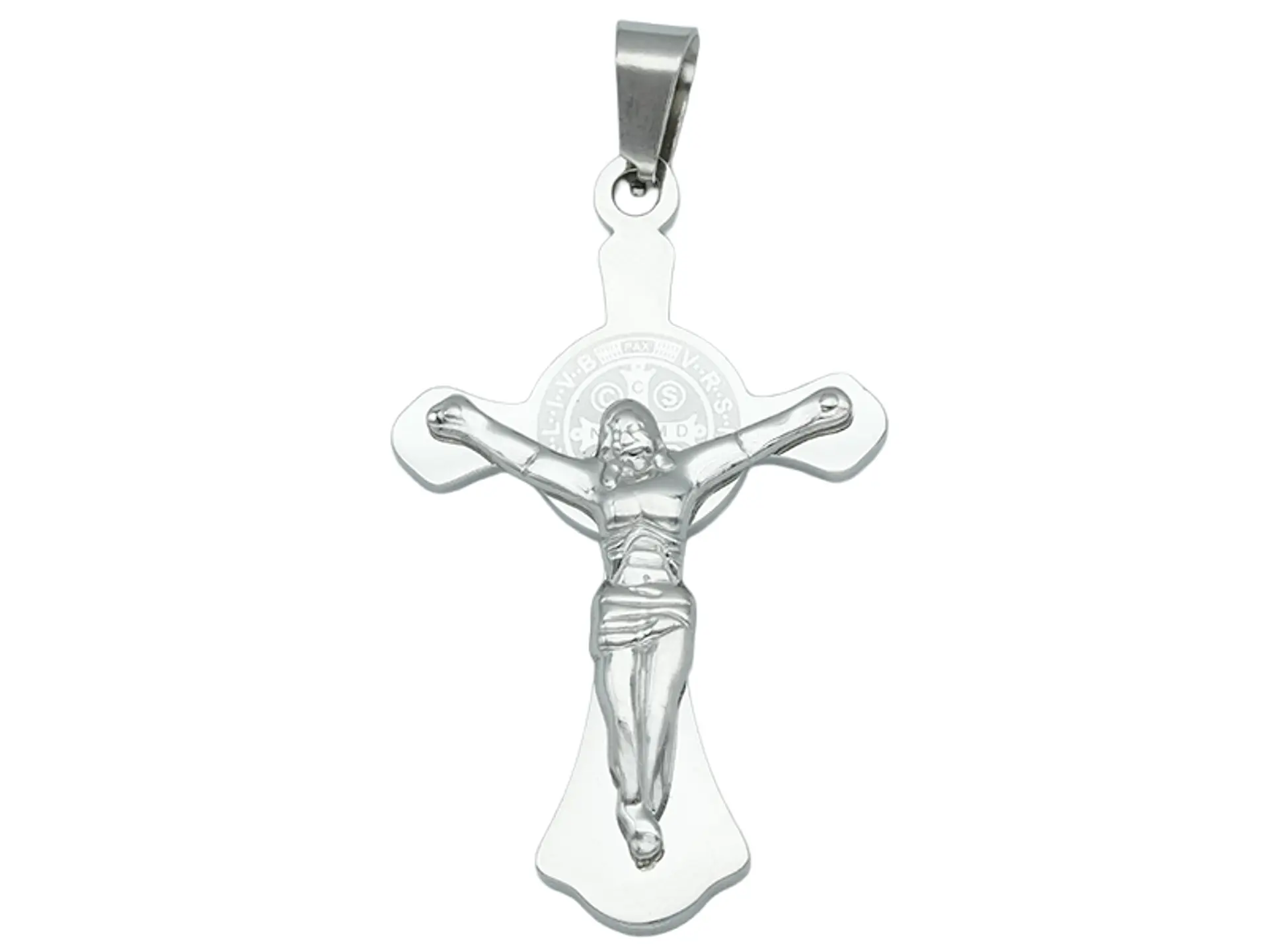 ACERO PLATEADO CRISTO 40*24MM 1
