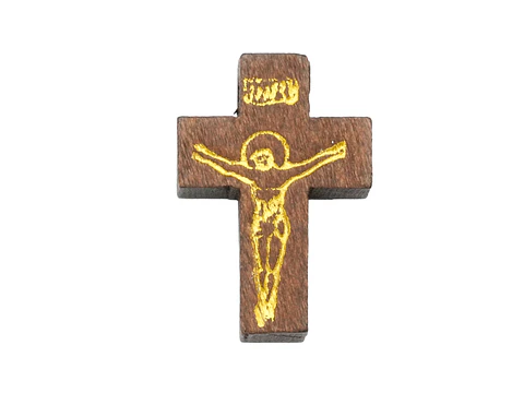 WOOD CROSS COFFEE 22*15*5MM X UND