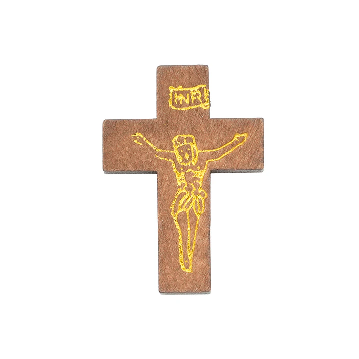 MADERA CRUZ CAFE  32*22*5MM  X UND  1