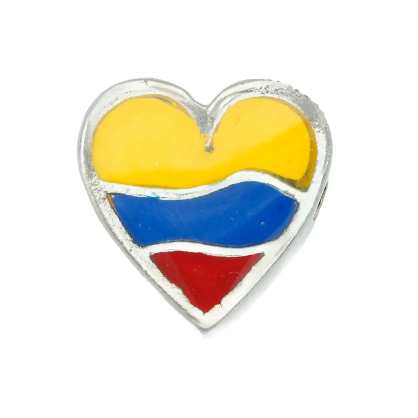 SAMAK PLATEADA CENTRO CORAZON COLOMBIA 15MM  1