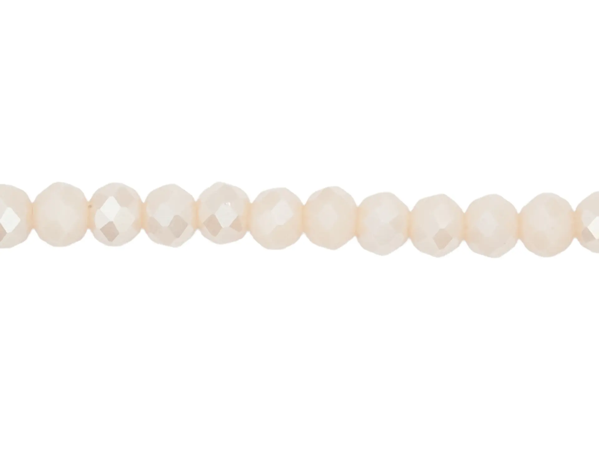 CRISTAL MURANO BEIS MATE AB # 4MM  TIRA 146 UND APROX 1