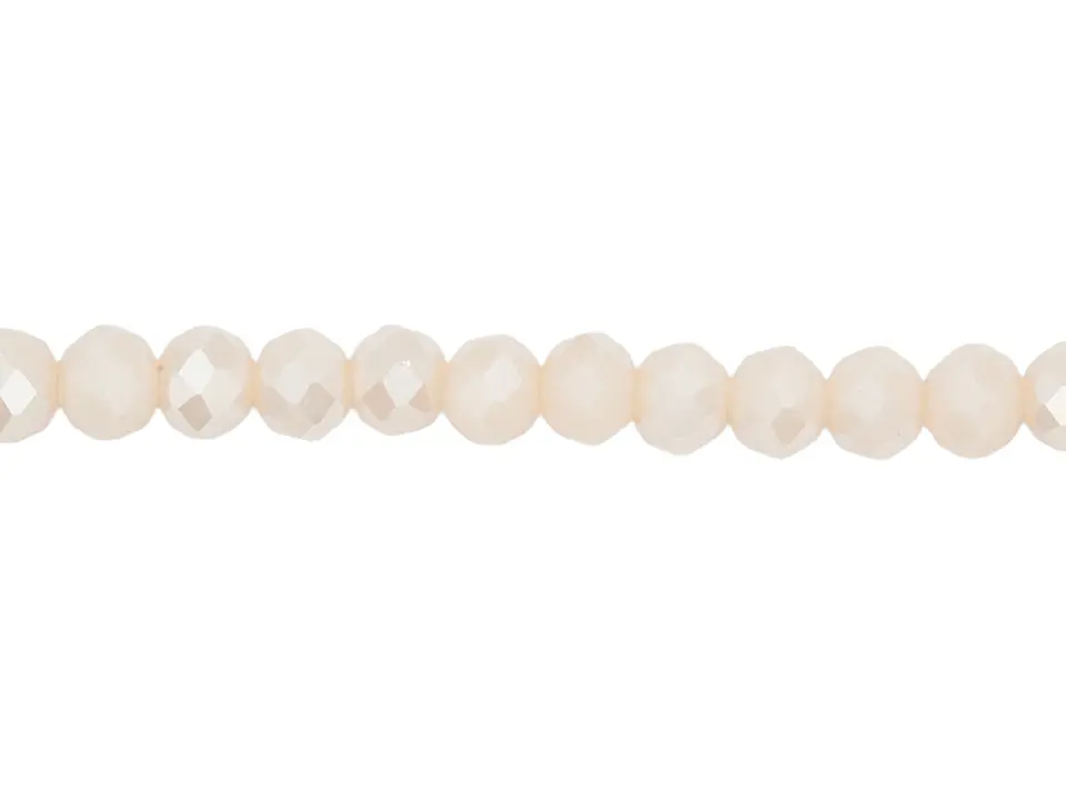 CRISTAL MURANO BEIS MATE AB # 4MM  TIRA 146 UND APROX 1