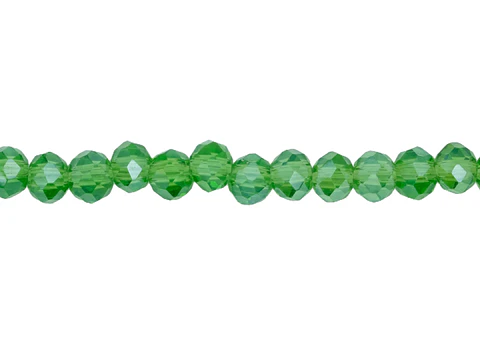 CRISTAL MURANO # 4MM VERDE ALBAHACA AB TRASPA X 146 UND APROX 