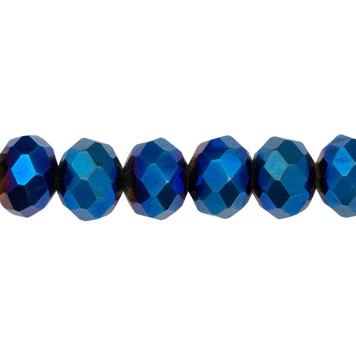 CRISTAL MURANO # 8MM AZUL  ELECTRICO 1