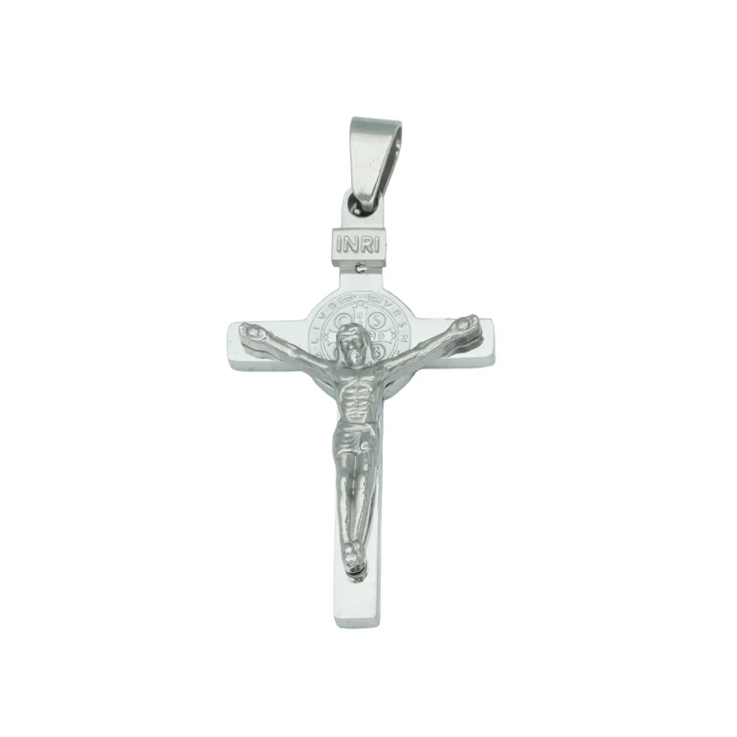 ACERO PLATEADO CRISTO SAN BENITO 30*17*2MM 1