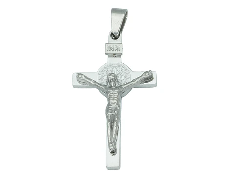 ACERO PLATEADO CRISTO SAN BENITO 30*17*2MM