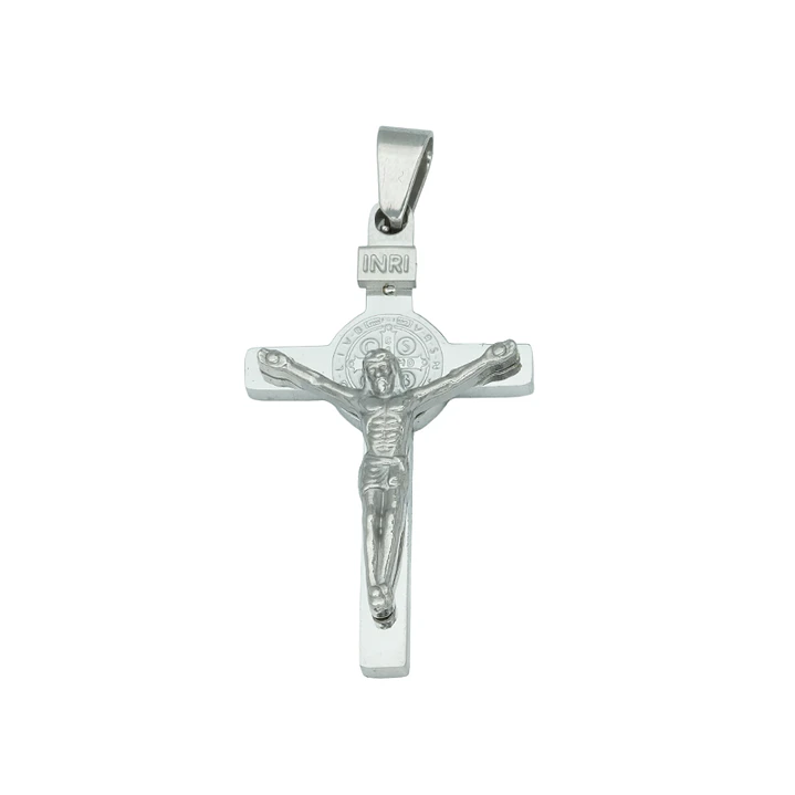 ACERO PLATEADO CRISTO SAN BENITO 30*17*2MM 1