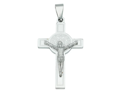 ACERO PLATEADO CRISTO SAN BENITO 30*22*2MM