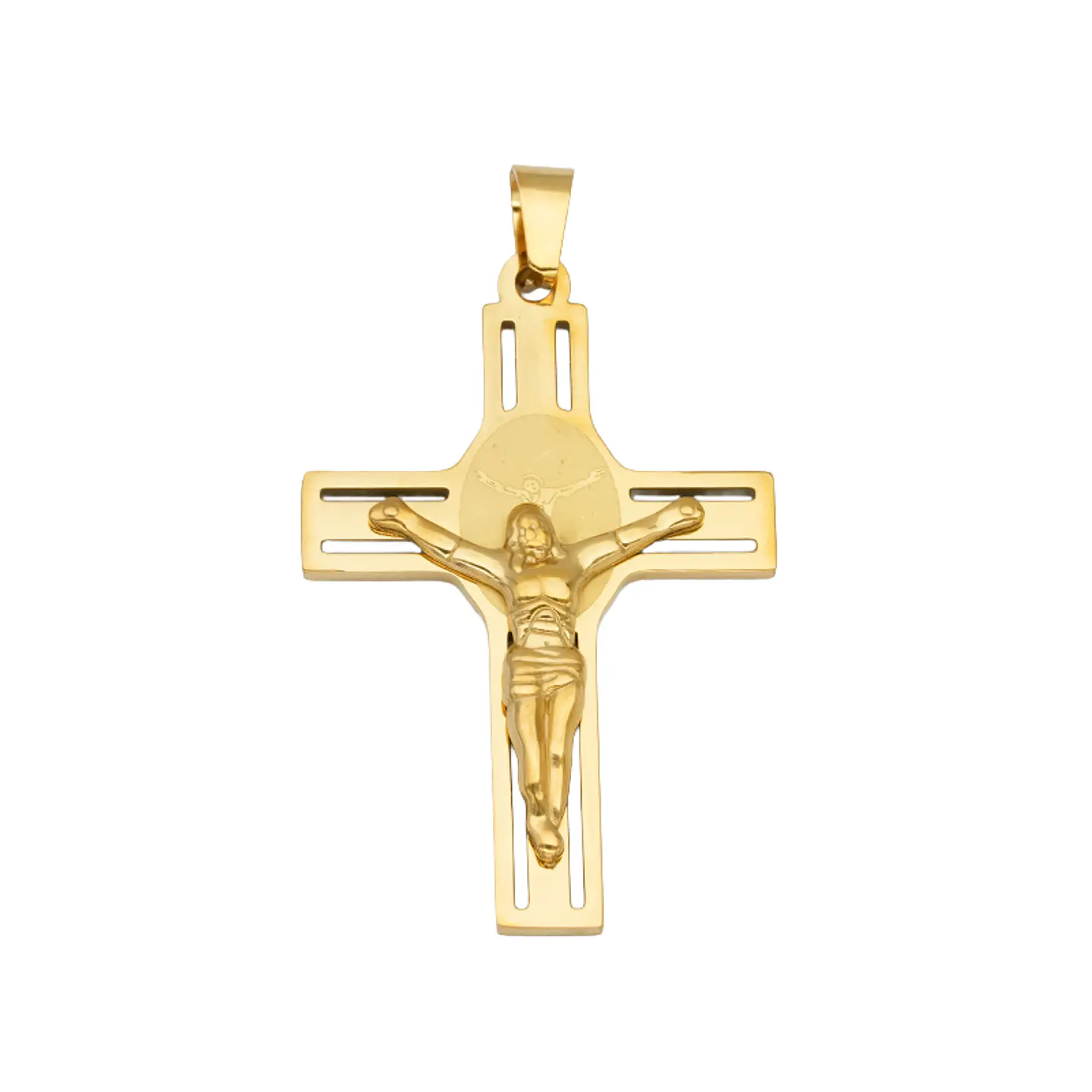 ACERO DORADO CRISTO 45*30*2MM 1