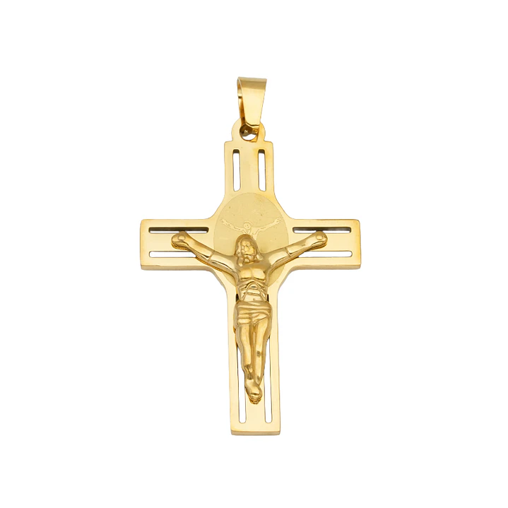 ACERO DORADO CRISTO 45*30*2MM 1