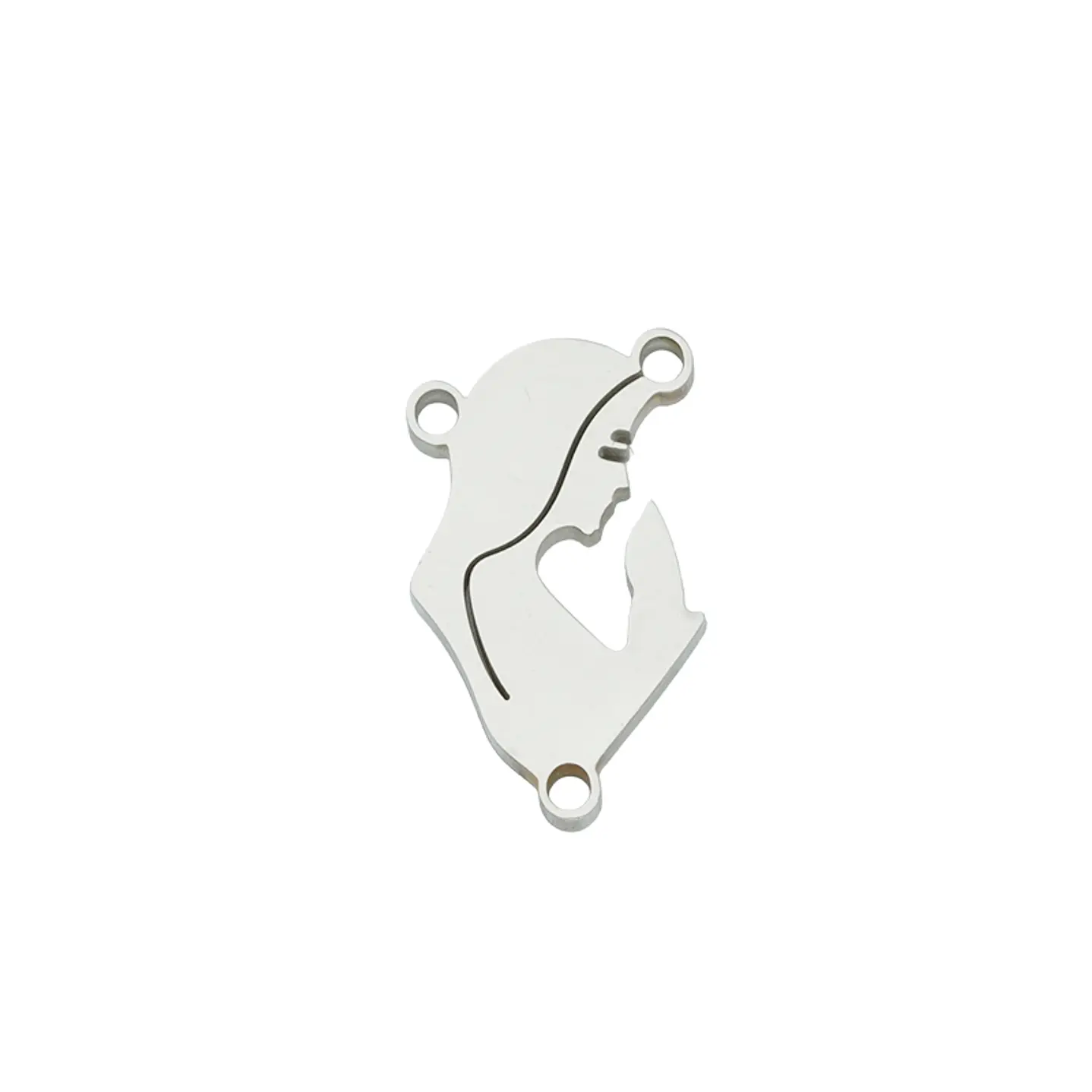 ACERO PLATEADO CRUCERO SILUETA VIRGEN 16*8MM 1