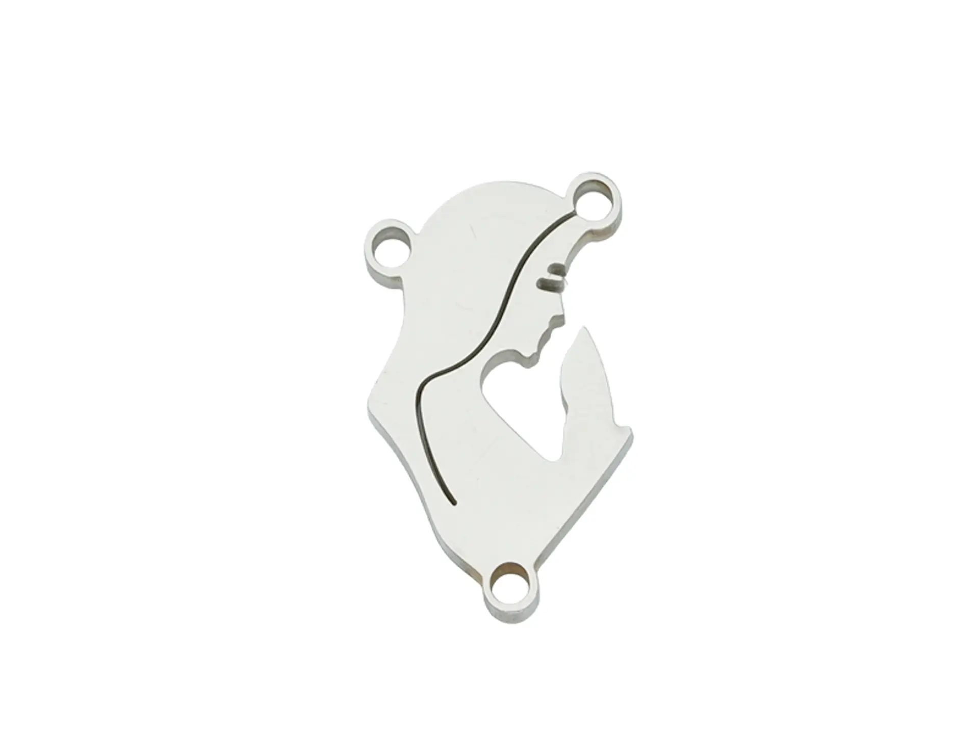 ACERO PLATEADO CRUCERO SILUETA VIRGEN 16*8MM 1