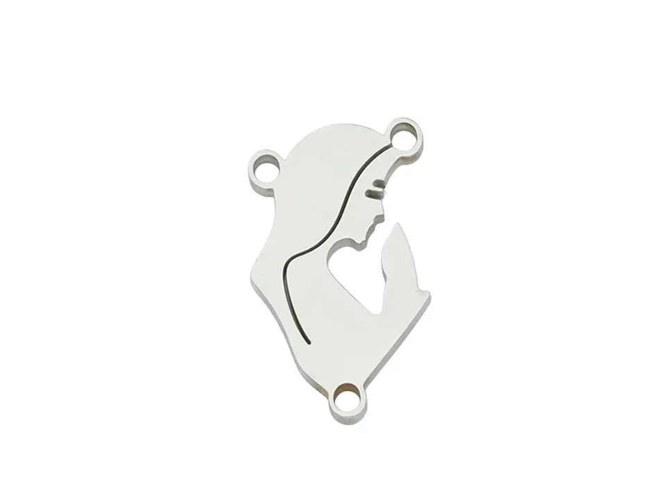 ACERO PLATEADO CRUCERO SILUETA VIRGEN 16*8MM 1
